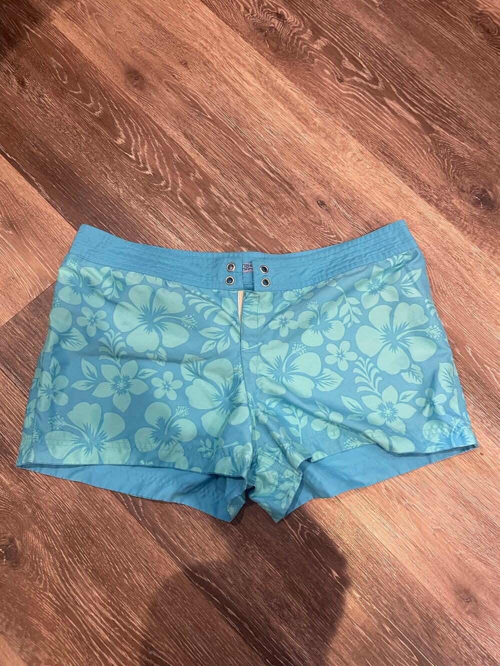 vintage blue swim trunks